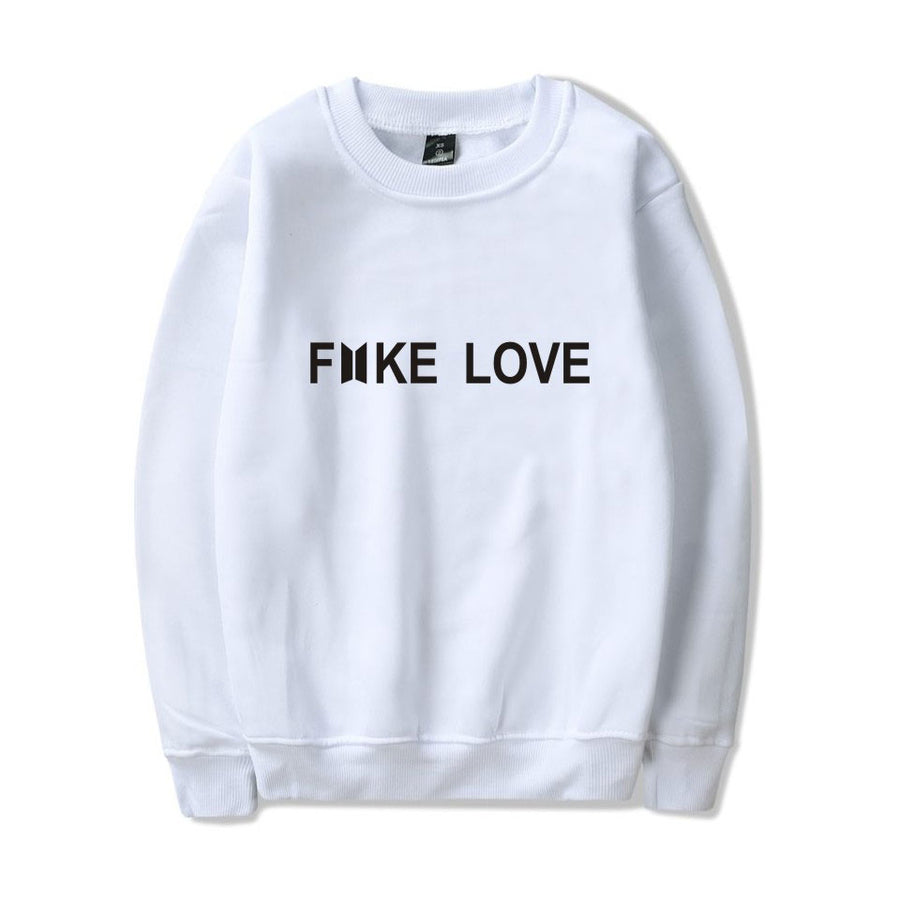 BTS Hoodies Women Kpop Fake Love Clothes Pullovers Casual Long Sleeve Sweatshirt Oversized Sweatshirt