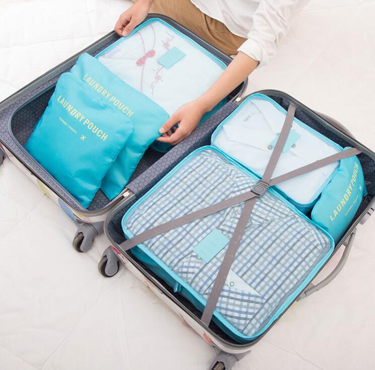 6Pcs/set Packing Cube Travel Bags Portable Large Capacity Clothing Sorting Organizer Luggage Accessories Supplies Product