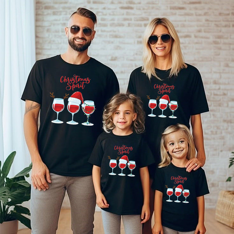 Cotton Family Matching Short Sleeve T-Shirt for Summer Family Outfits