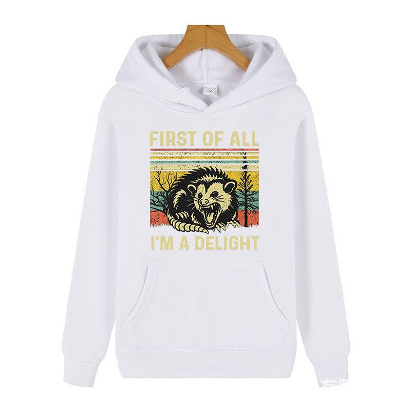 Couples Casual Hoodie with Print Pattern,Streetwear Style