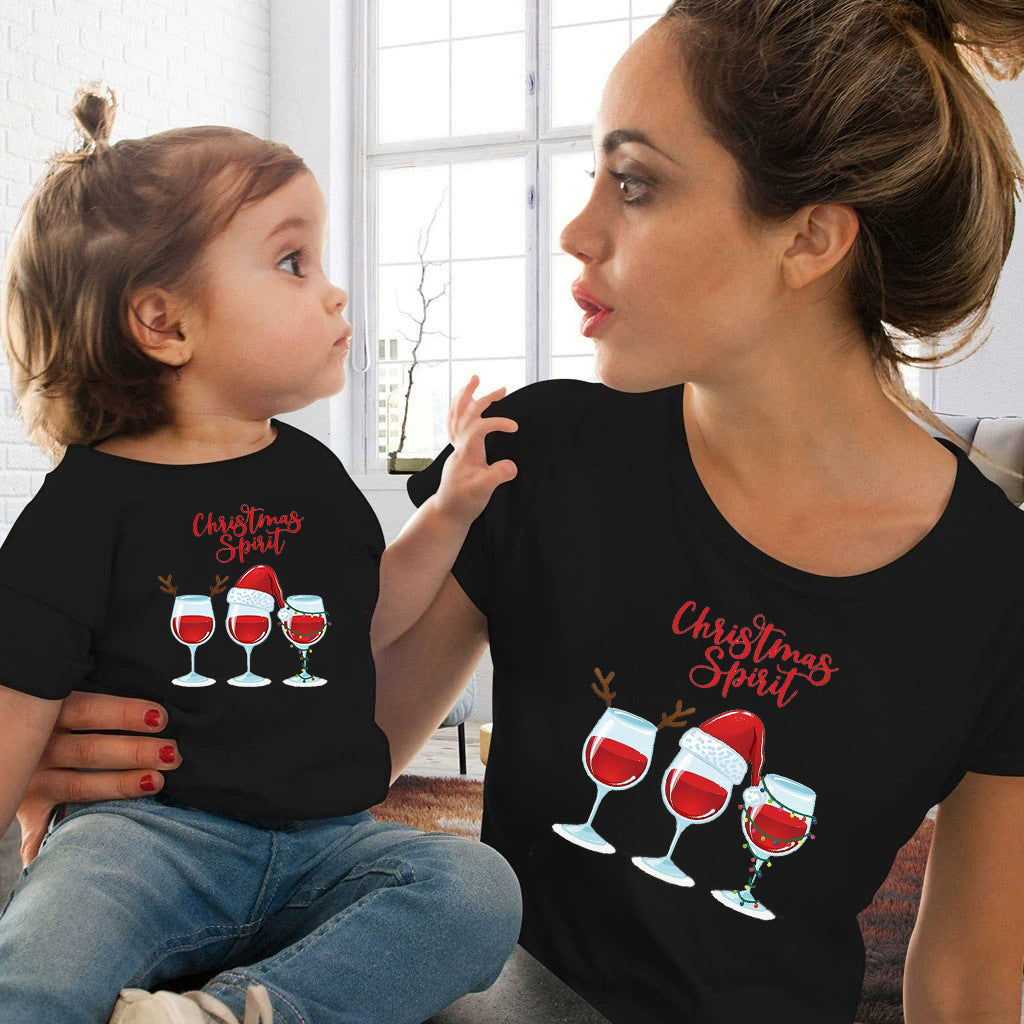Cotton Family Matching Short Sleeve T-Shirt for Summer Family Outfits