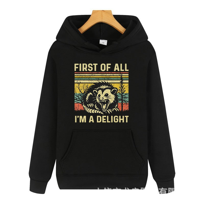 Couples Casual Hoodie with Print Pattern,Streetwear Style