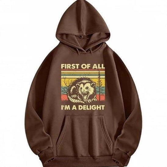 Couples Casual Hoodie with Print Pattern,Streetwear Style