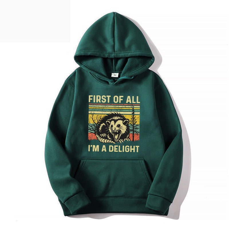Couples Casual Hoodie with Print Pattern,Streetwear Style