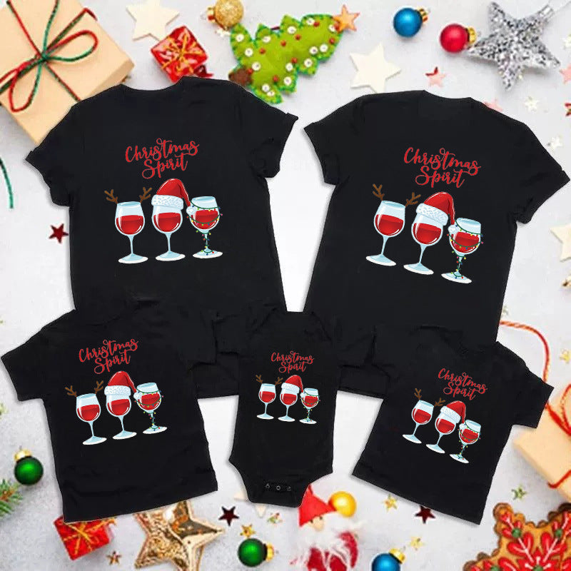 Cotton Family Matching Short Sleeve T-Shirt for Summer Family Outfits