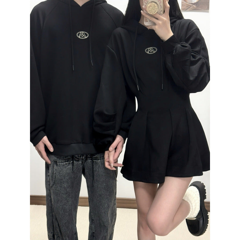 Couple Matching Outfits Autumn Casual Plus Size Hoodie for Women and Dress