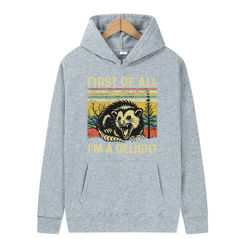 Couples Casual Hoodie with Print Pattern,Streetwear Style