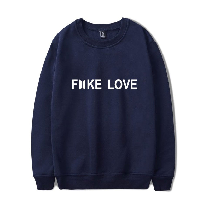 BTS Hoodies Women Kpop Fake Love Clothes Pullovers Casual Long Sleeve Sweatshirt Oversized Sweatshirt